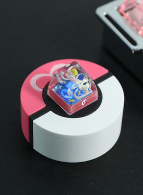 敲敲莓键帽发光展示收纳个性键帽可爱展示座桌搭氛围灯摆件