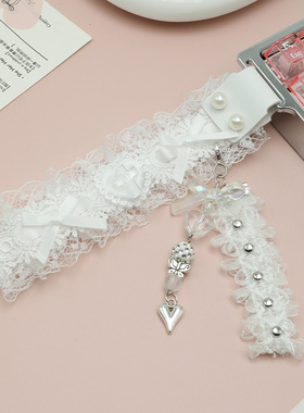 键盘飘带定制made68装饰白色蕾丝wooting键盘侧板飘带挂件迈丛