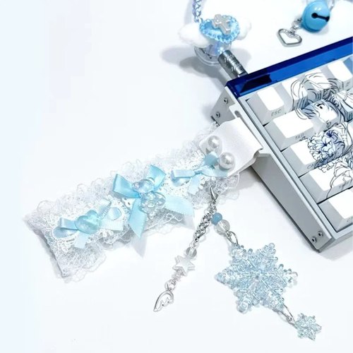 蕾丝键盘飘带可爱装饰