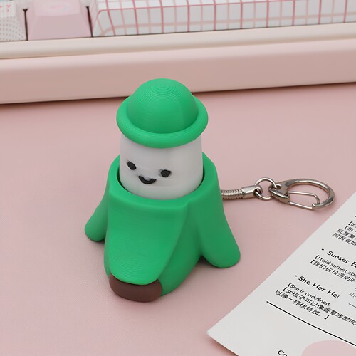 敲敲莓蕉绿解压钥匙扣