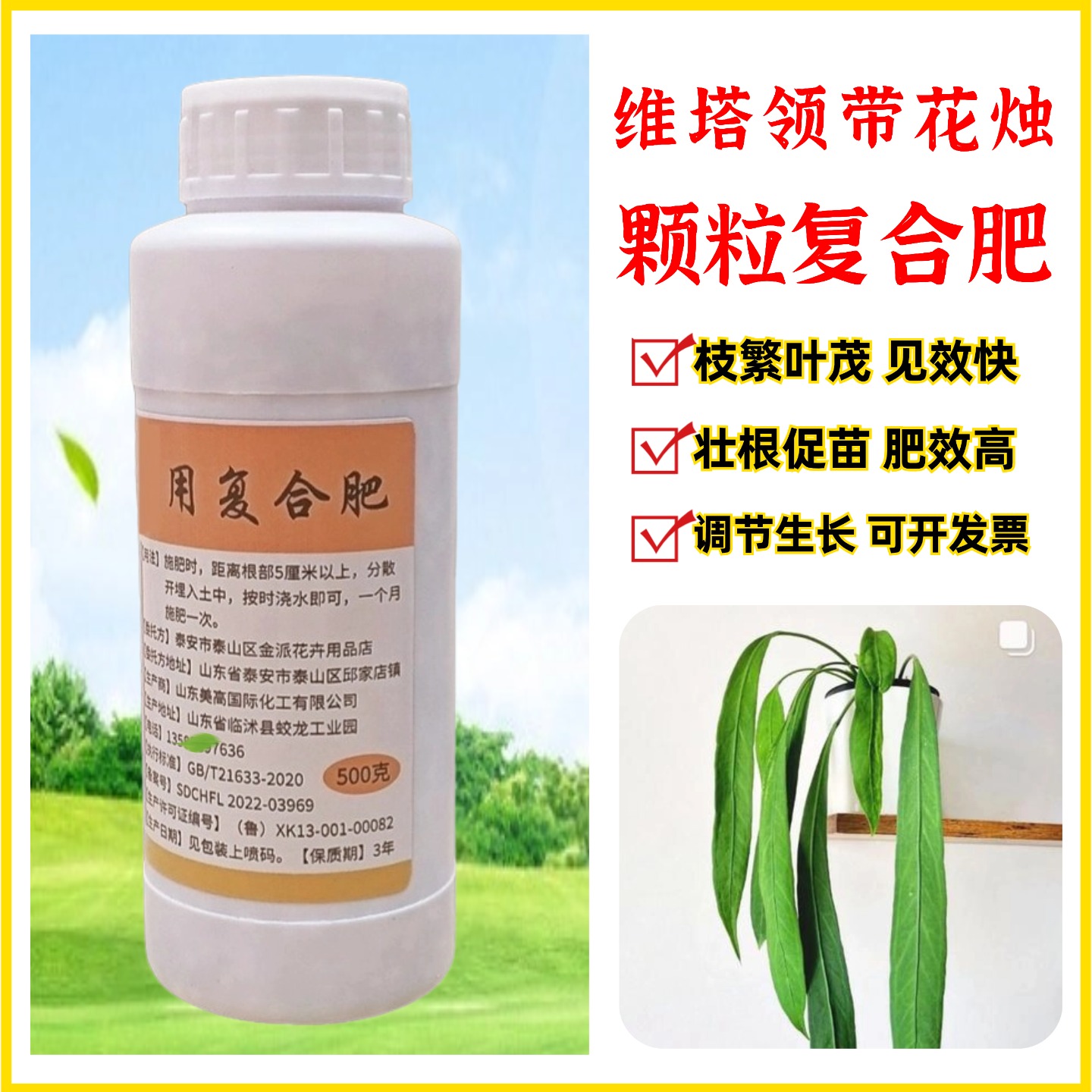 维塔领带花烛海芋蔓绿绒贝克利火鹤后复合肥盆栽绿植专用缓释肥料