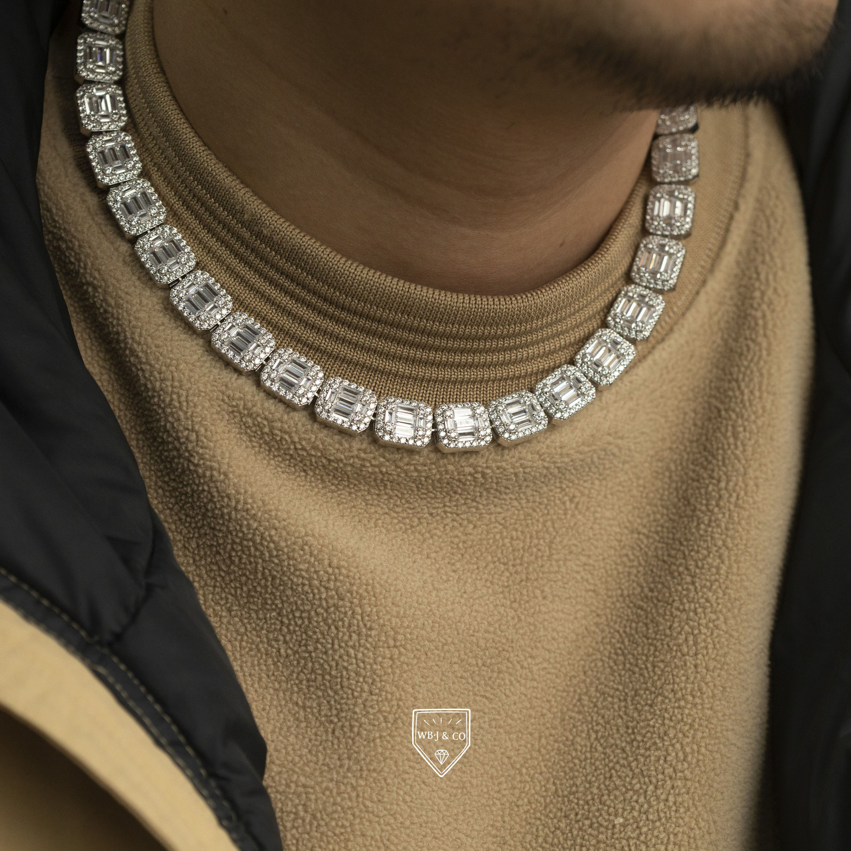 项链珠宝冰糖11mmbaguette