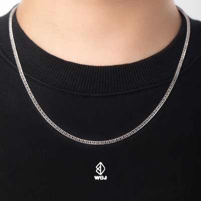 wbj定制珠宝3mm六面古巴链嘻哈