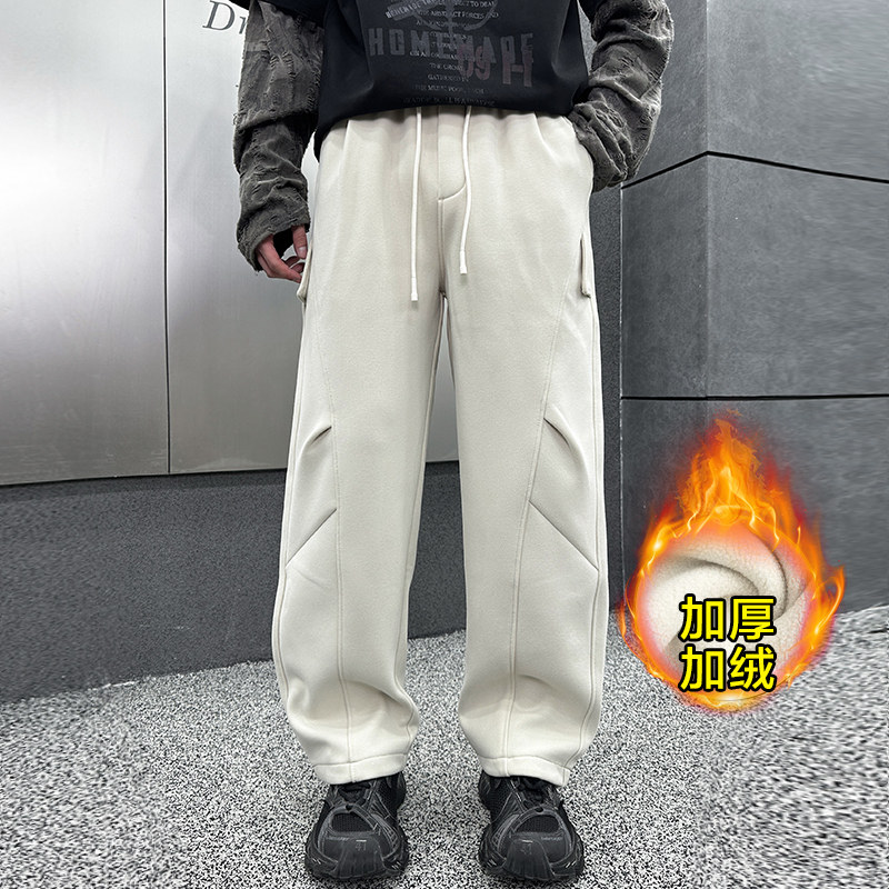 新款防风裤男款冬季男裤加绒休闲裤男士束脚卫裤秋冬加厚运动裤子,男装,卫裤,淘宝优惠券,粉丝福利购,淘宝优惠卷