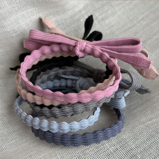 高弹敲耐用 扎马尾高弹耐用头绳 高质感出日韩原单豆豆蝴蝶结发绳