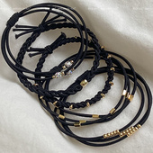 今年新款 仙女范发绳 定制韩国黑色基础百搭金属头绳送人礼物皮套