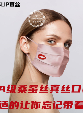 美国代购slip桑蚕真丝口罩1枚含配件 亲肤防尘防晒面罩 face mask