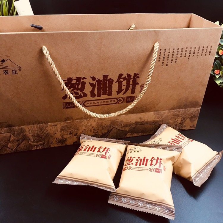 陆家农庄葱油饼新鲜制作传统美味独立包装咸香酥脆中秋礼盒点心