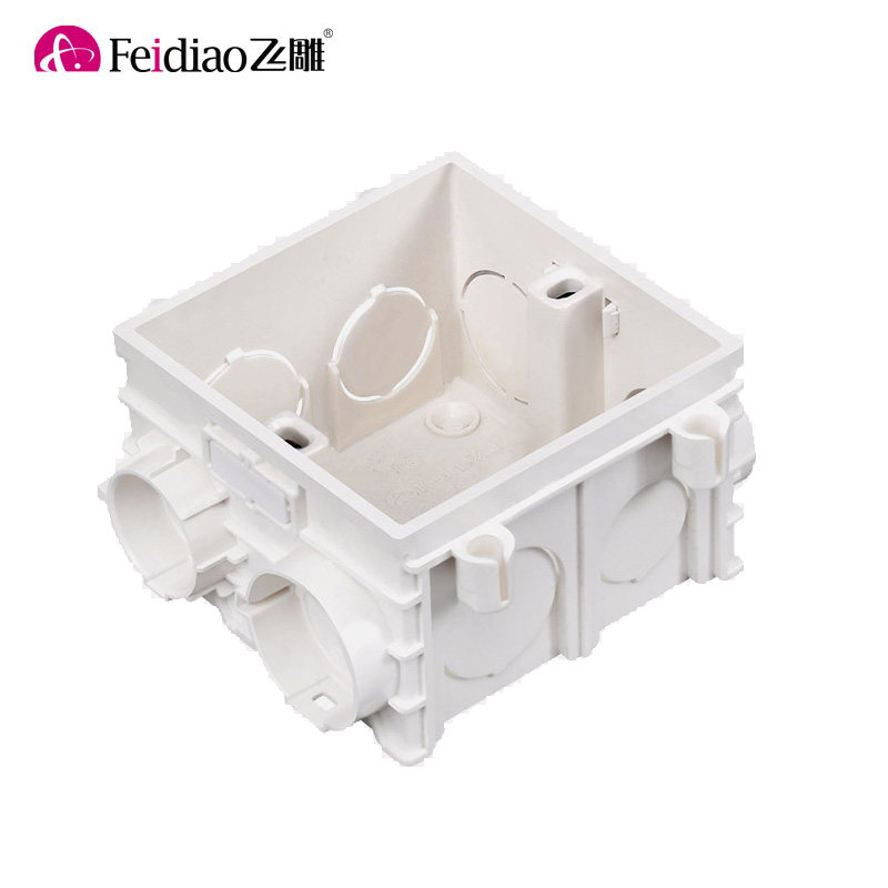 飞雕加厚A互联暗盒86型线盒通用底盒开关插座电线盒子下线盒阻燃