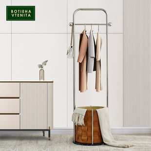 BOTIEHA VTENITA不锈钢衣帽架客厅家用卧室脏衣篮隔夜衣服挂架杆
