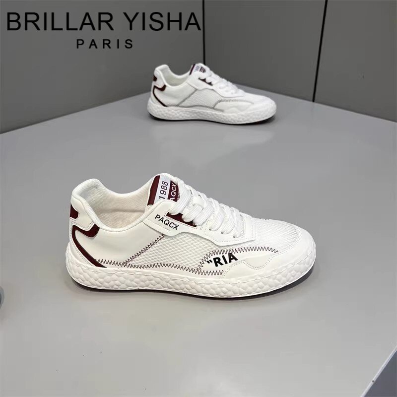BRILLAR YISHA高端奢侈品牌男鞋网面透气时尚板鞋百搭运动休闲鞋