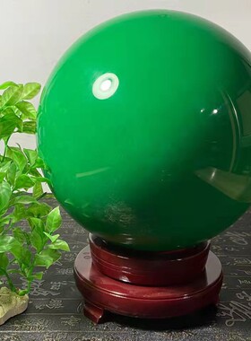 玉石水晶球夜光球荧光石摆件摆设