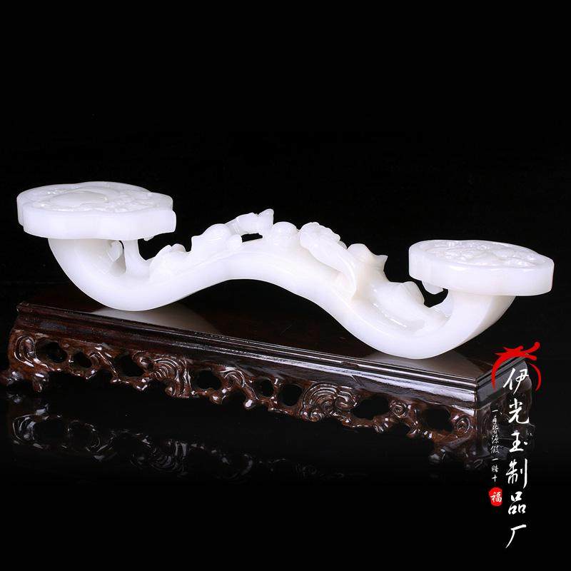 天然白玉石貔貅如意摆件客厅玄关酒柜办公室桌面送礼皮丘如意饰品