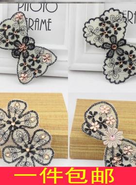 宝宝发夹婴幼儿刘海贴头贴黑色刘海贴 韩版发贴可爱蝴蝶结刘海贴