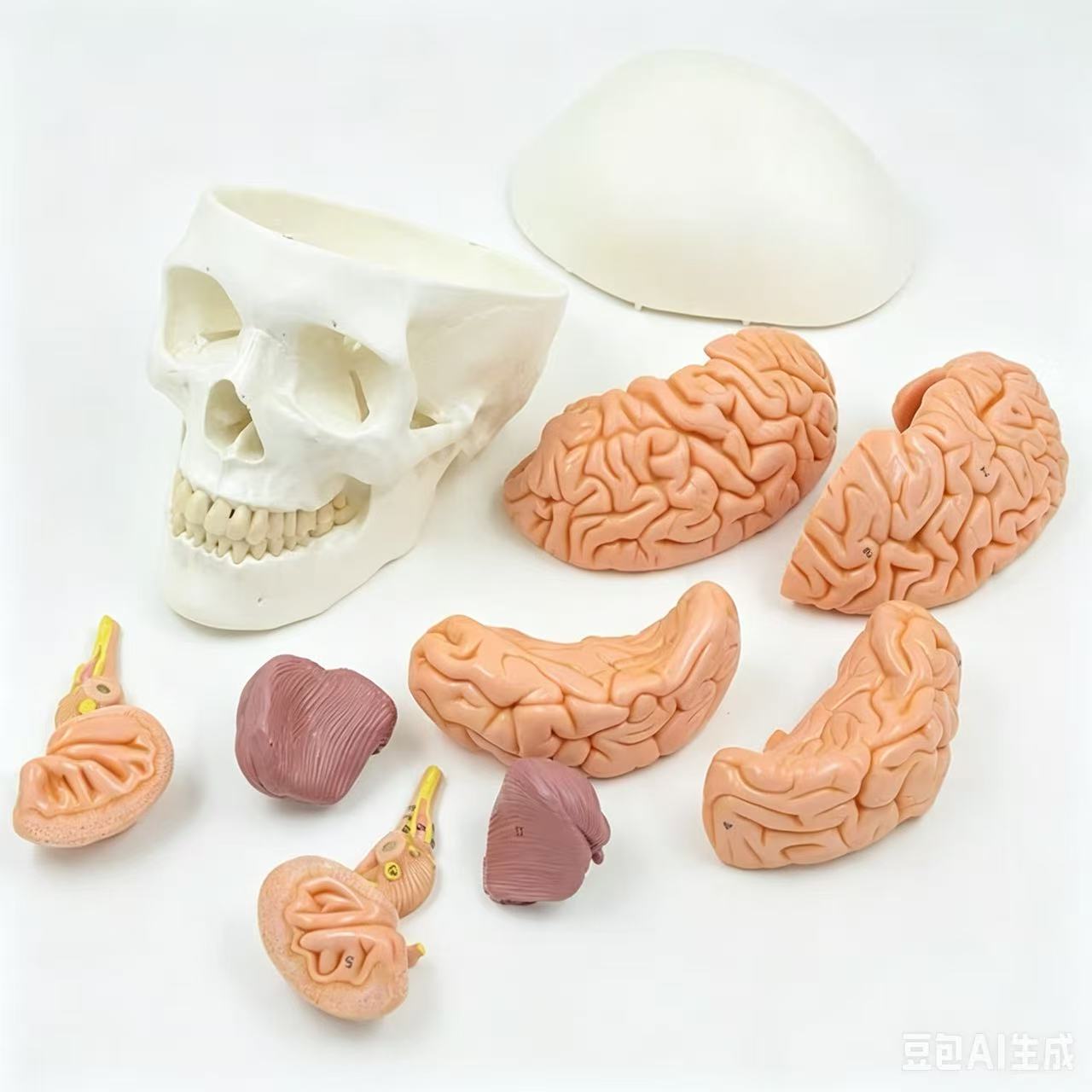 人体头骨大脑解剖模型可拆卸8块颅脑结构头颅骨神经科教学标教具