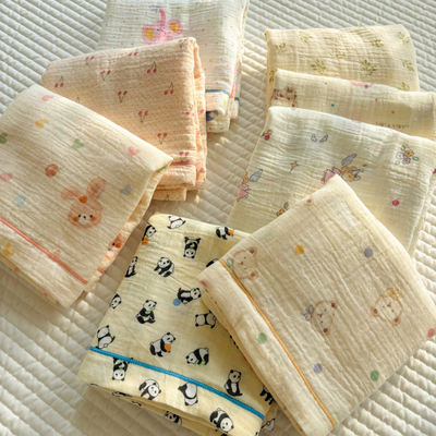A类全棉双层纱儿童印花枕套30x50