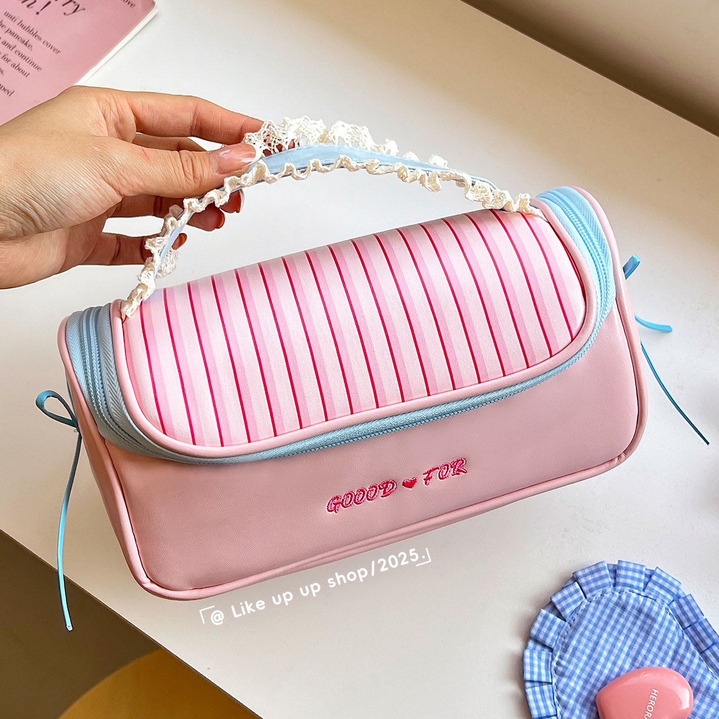 化妆刷收纳包2025新款便携化妆包女小眼线笔刷袋口红刷子旅行洗漱,收纳整理,化妆刷收纳盒/桶,淘宝优惠券,粉丝福利购,淘宝优惠卷