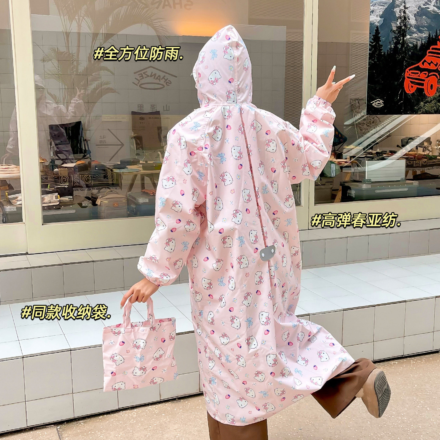 雨衣电动车女长款雨衣成人外穿高端时尚户外徒步自行车骑行雨披男