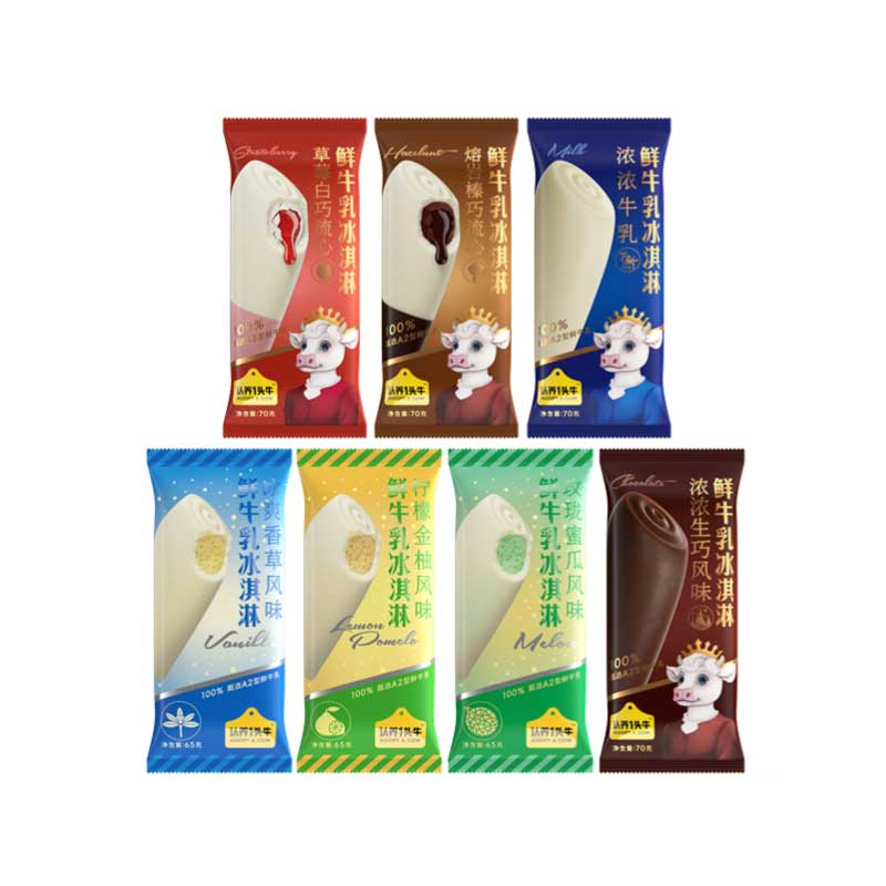 认养一头牛鲜牛乳甄选生巧草莓流心柠檬径山抹茶雪糕冰淇淋冷饮