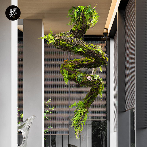 美空花舍高仿真悬空绿植摆件定制