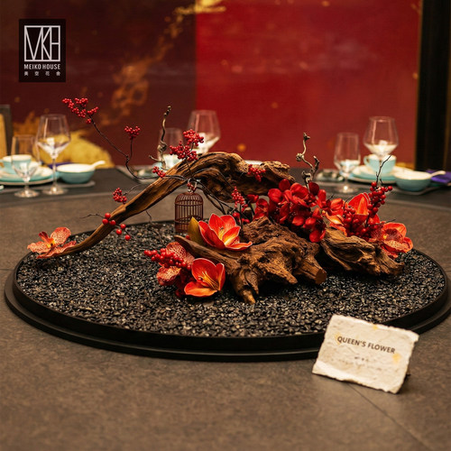 上海发货转盘中间装饰花微景观花