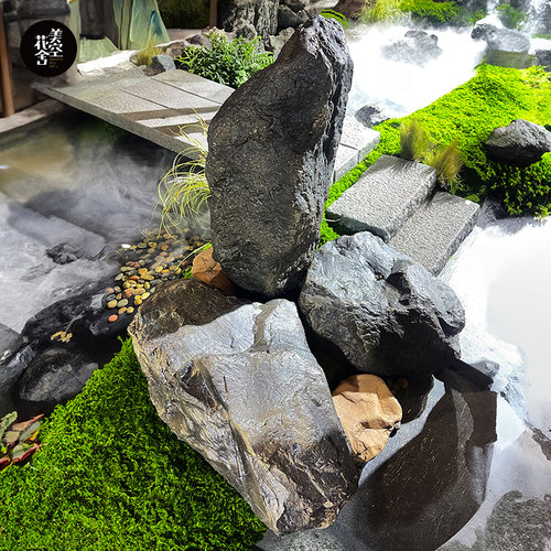 美空花舍仿真石头景观石精品摆件