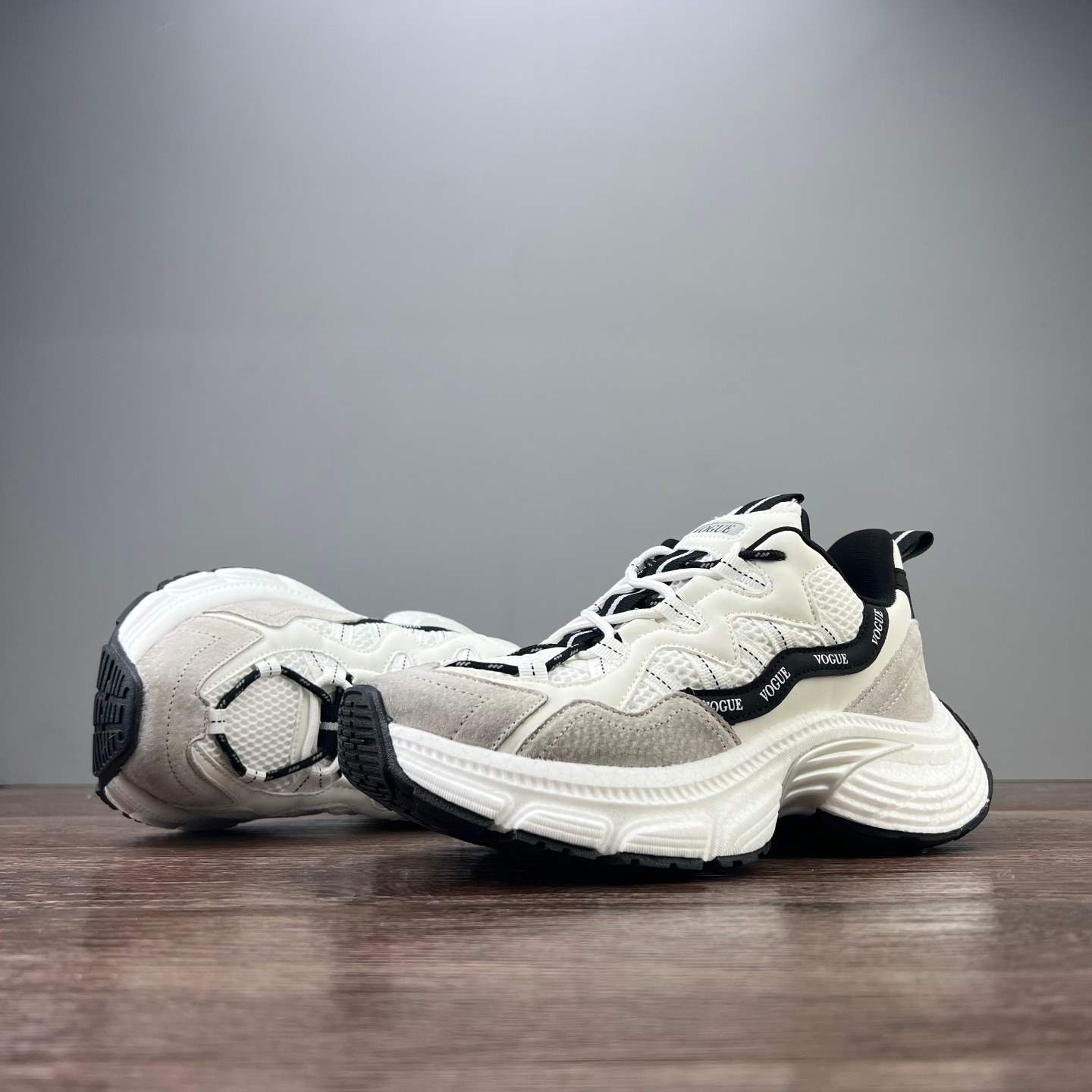 真皮外贸单 秋冬男女运动休闲老爹鞋厚底增高百搭宝米花慢跑鞋