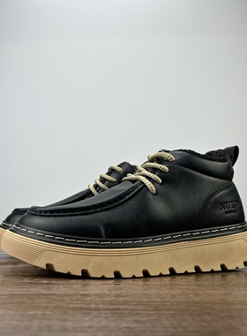 SIFU鞋匠 外贸男士厚底休闲高帮工装鞋加棉保暖厚底大棉鞋德比鞋