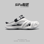 外贸日本单洞洞鞋 沙滩凉鞋 男夏季 外穿户外运动防滑耐磨包头半拖鞋