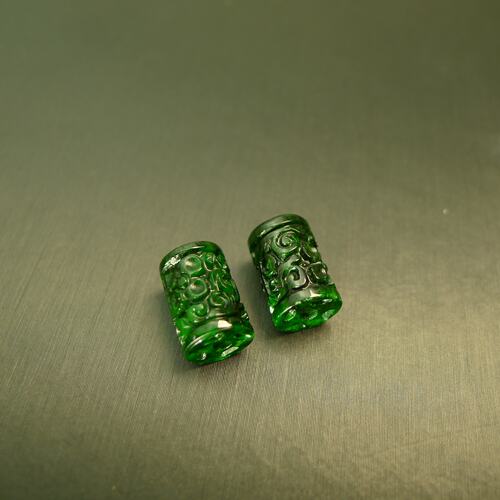 天然A货翡翠圆柱形路路通桶珠