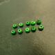 10颗辣绿天然A货翡翠算盘珠子小隔珠 I732