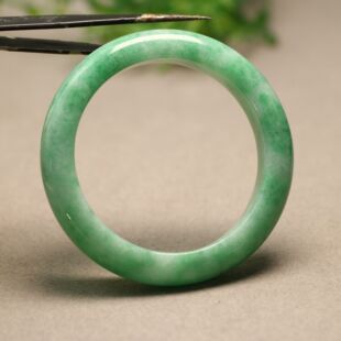 55MM圈口正圈手镯 H431糯种满绿天然A货翡翠手镯