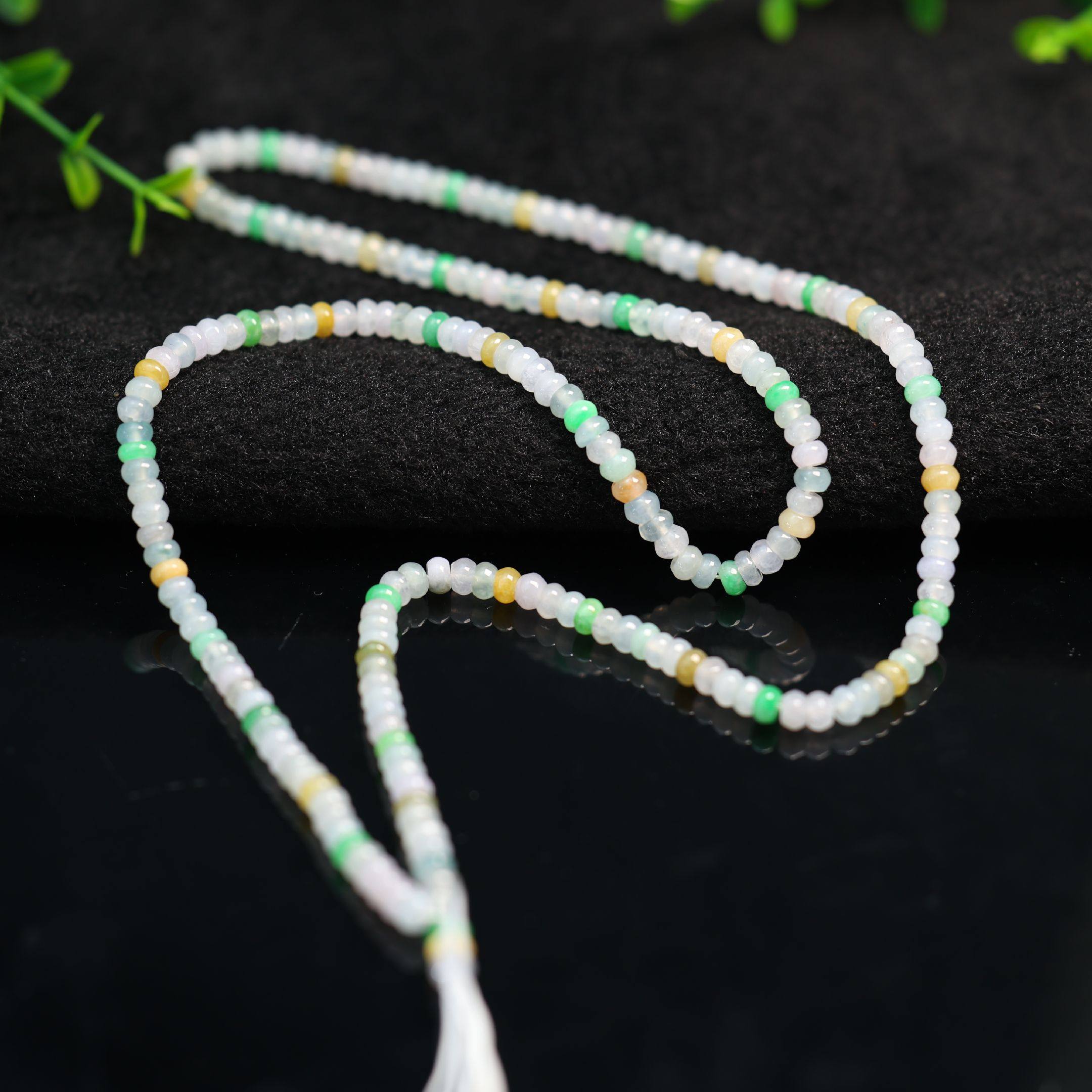 #J712冰种三彩缅甸天然A货翡翠小算盘珠子隔珠项链吊坠挂绳,珠宝/钻石/翡翠,颈饰,淘宝优惠券,粉丝福利购,淘宝优惠卷