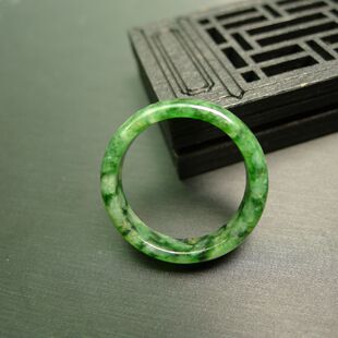 23号大圈口冰糯种满绿天然A货翡翠戒指指环