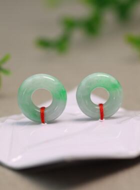 缅甸天然A货翡翠甜甜圈小环