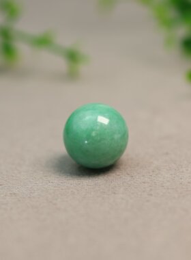 #M362满绿缅甸天然A货翡翠珠子17MM大圆珠佛珠顶珠单颗