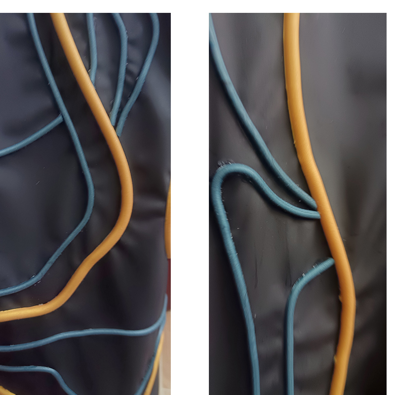 【雨墨源】 空我 究极粘立体条 乌面弹力PU布料 量身做