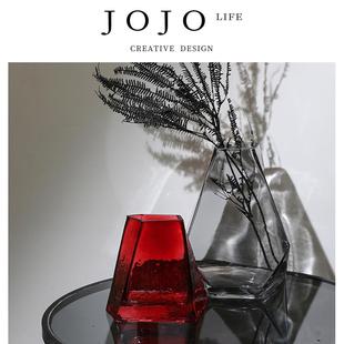 Straight家具展厅沙发边几何直棱玻璃花瓶轻奢高级感 JOJO