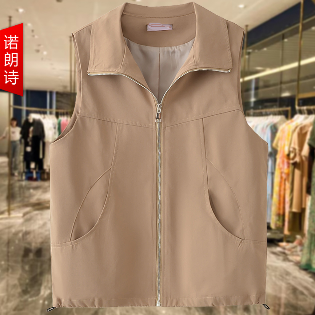 大码女装时尚坎肩外套休闲马甲女