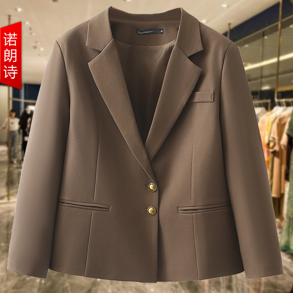 大码设计感短款显高西装通勤韩版