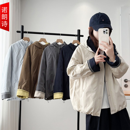 2025新款夹棉连帽保暖派克服棉衣