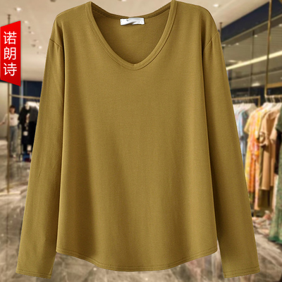 大码女装别致设计感打底衫女