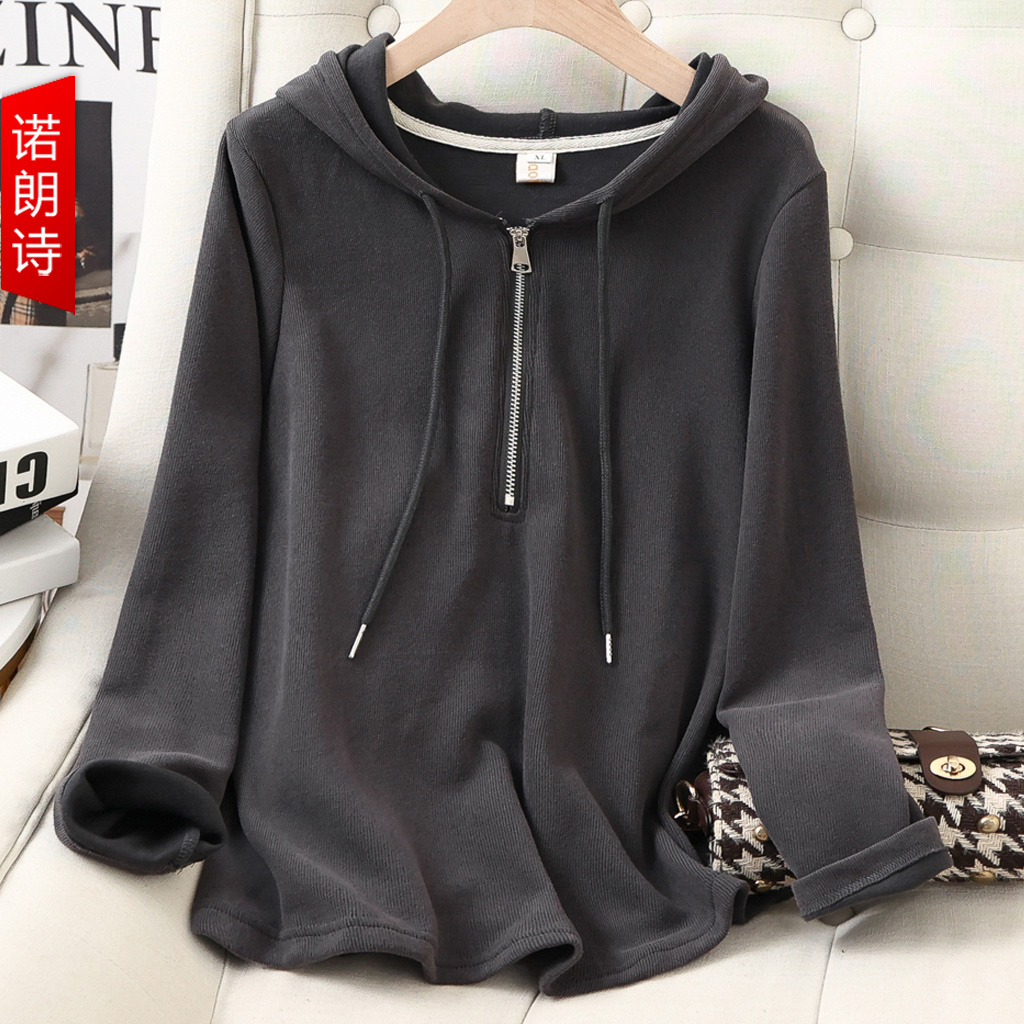 简约连帽休闲卫衣通勤韩版