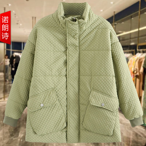 时尚保暖棉服外套通勤韩版宽松潮