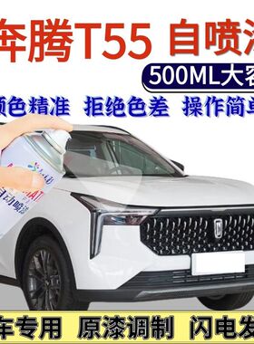 奔腾T55专用自喷漆白色帝王蓝色汽车划痕修复手喷漆富勒银幻影黑