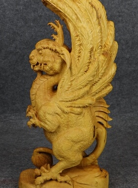 黄杨木神兽文玩招财家装工艺品