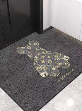 高级感丝圈入户门地垫耐磨刮泥除尘耐脏门口脚垫进门垫子防滑卡通
