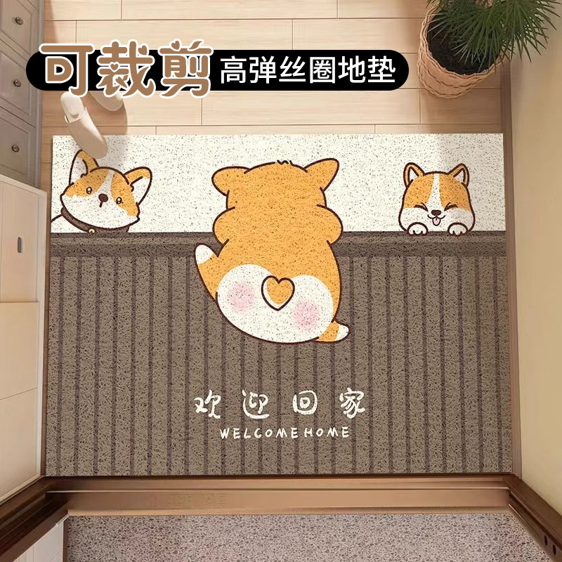 新款入户门地垫丝圈脚垫蹭土除尘耐脏防滑进门垫子家用地毯垫卡通,居家布艺,家用脚垫,淘宝优惠券,粉丝福利购,淘宝优惠卷
