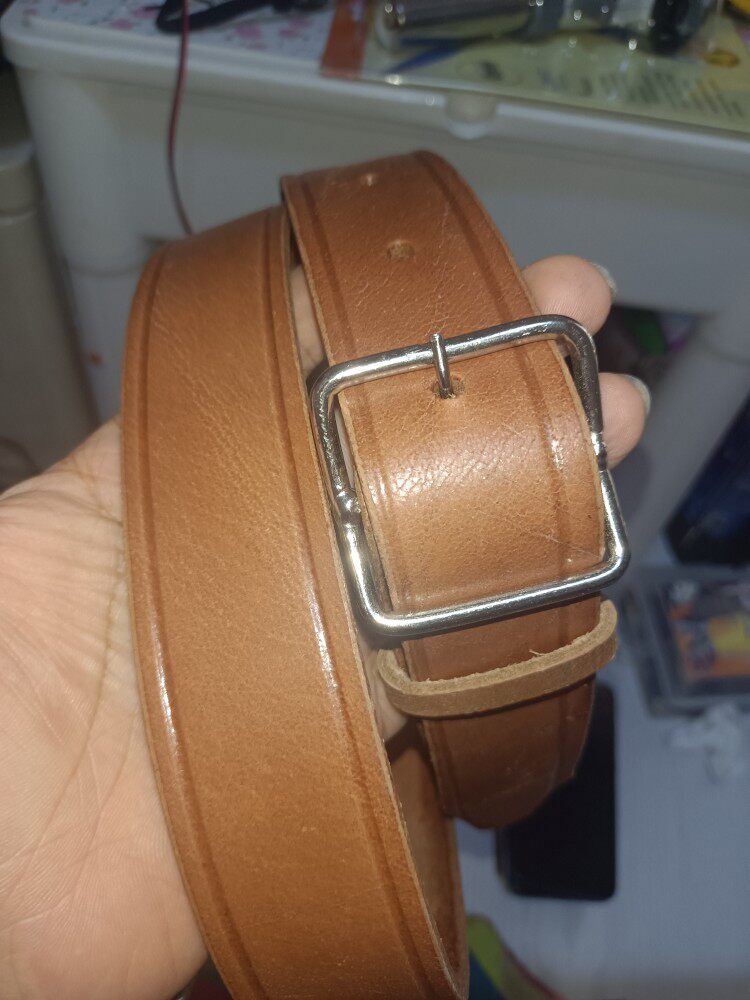 头层牛皮老式裤腰带 1.3米 38毫米 4毫米