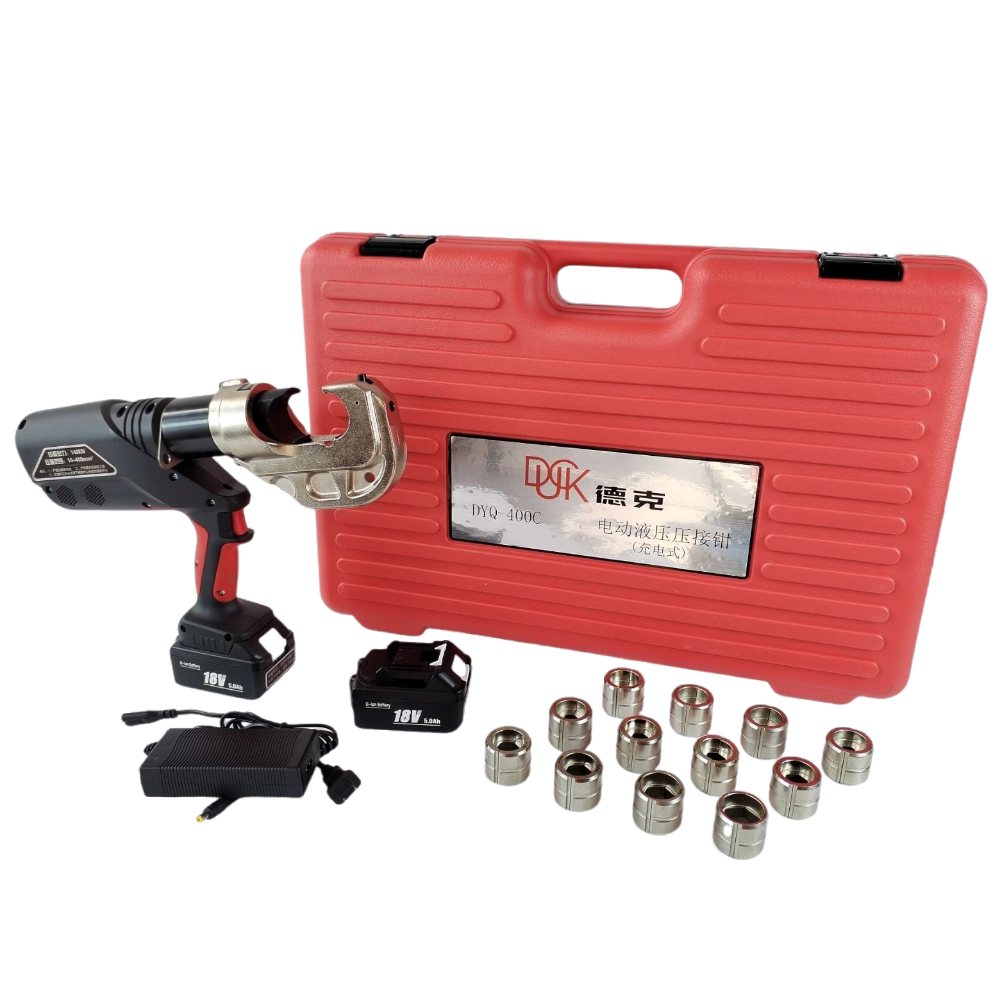 德克dyq-400c充电电动液压钳 14吨足压力 压接钳 铜鼻子16-400